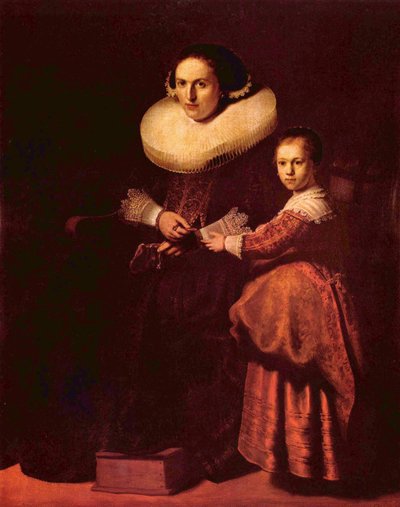 Susanna van Collen y su hija Anna de Rembrandt van Rijn